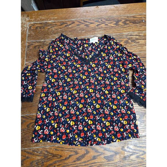 Sezane Marina floral Blouse sz 34/US 2 - Picture 2 of 5